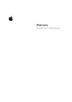 iPod nano Guide de l'utilisateur - Support - Apple