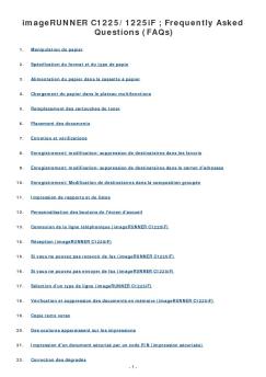 imageRUNNER C1225/1225iF ; Frequently Asked Questions (FAQs)