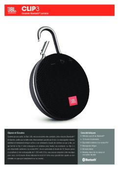 Caractéristiques Clipsez et Écoutez. Enceinte Bluetooth ... - JBL