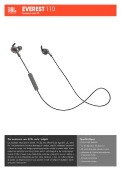 Une expérience sans fil. Un confort inégalé. Caractéristiques ... - Jbl