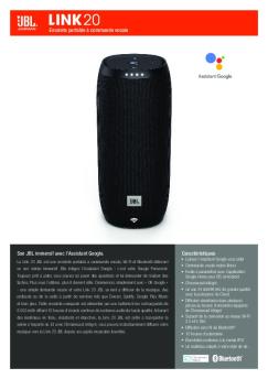 JBL Link20 Spec Sheet French