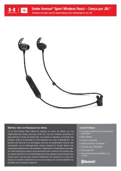 Under Armour? Sport Wireless React ? Con?u par JBL?