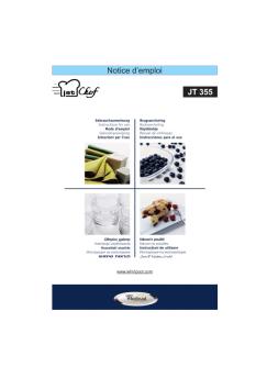 Notice d'emploi JT 355
