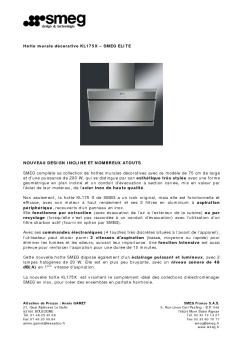 Hotte murale décorative KL175X – SMEG ELITE NOUVEAU DESIGN ...