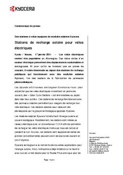 Communiquè de presse (pdf) - Kyocera