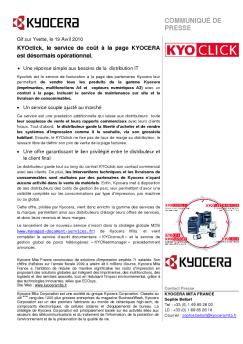 Télécharger cet article en PDF - Kyocera