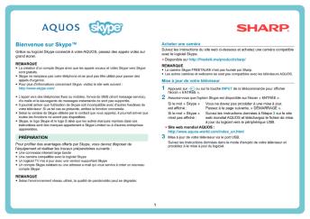 LC-40/46/52/60LE8xx Operation-Manual Skype FR