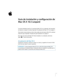 instalación y configuración de Mac OS X 10.5 - Apple