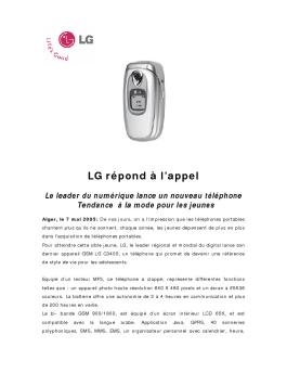 LG répond à l'appel