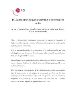 LG lance une nouvelle gamme d'accessoires auto