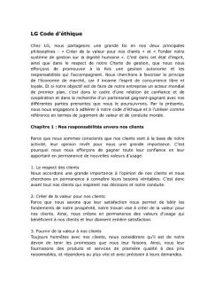 LG Code d'éthique - LG Chem