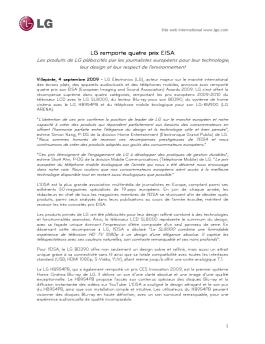 LG picks up four EISA Awards in 2009-FR-V2