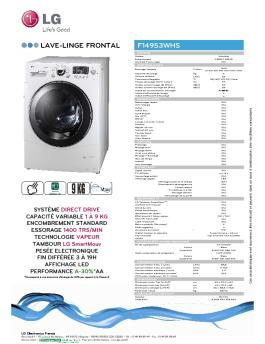 F14953WHS LAVE-LINGE FRONTAL