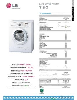 F74890WH LAVE-LINGE FRONT