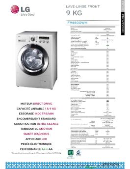 F94800WH LAVE-LINGE FRONT