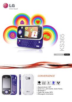 Fiche produit LG KS365
