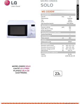 MS-3330W MICRO-ONDES