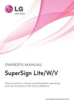 SuperSign Lite Manual - LG Electronics