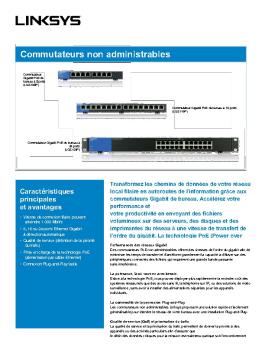 Commutateurs non administrables Linksys - Top Achat