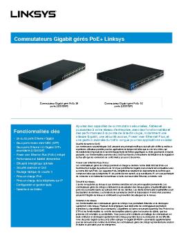Commutateurs Gigabit gérés PoE+ Linksys
