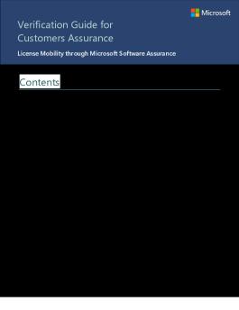 License Mobility Customer Verification Guide