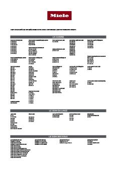Liste Expositions MEC Rive Droite - Miele