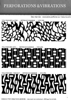 listes perforations vibrations tfsm - Tôle perforée sur mesure