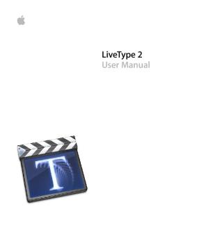 LiveType 2 User Manual - Support - Apple