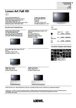 Données techniques - Loewe TV