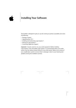 Logic Express 7 Installation Manual - zZounds.com