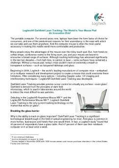 Logitech® Darkfield Laser Tracking: The World Is Your ...