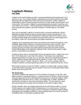 Logitech History