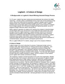 Logitech: A Culture of Design