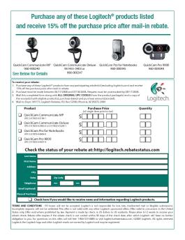 Purchase any of these Logitech® products listed and ...
