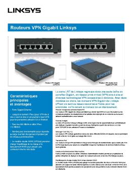 Routeurs VPN Gigabit Linksys