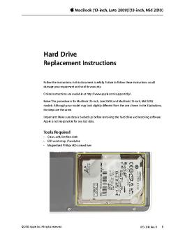 Hard Drive - Apple Inc.MacBook (13-inch, Late ... - Support