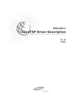 OpenTSP Driver Description - Samsung