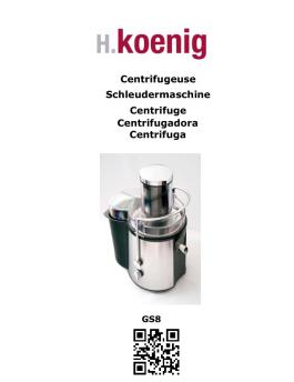 Centrifugeuse Schleudermaschine Centrifuge ... - H.Koenig