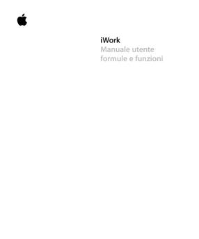iWork Manuale utente formule e funzioni - Support - Apple