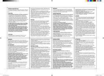 Warnung Achtung Hinweis Bedienungsanleitung WAARSCHUWING ...