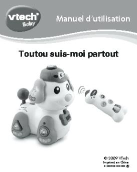 Toutou suis-moi partout Manuel d'utilisation