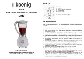 INSTRUCTION Manual - H.Koenig