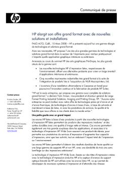 HP élargit son offre grand format avec de nouvelles solutions et ...