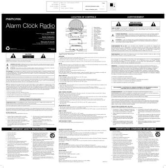 Alarm Clock Radio - Memorex CE