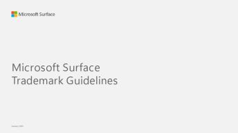 Microsoft Surface Trademark Guidelines 2025