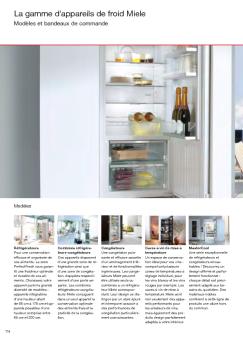 La gamme d'appareils de froid Miele