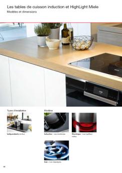 Les tables de cuisson induction et HighLight Miele