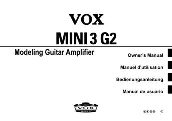 MINI3 G2 Owner's Manual - Vox