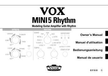 MINI5 Rhythm Owner's Manual - zZounds.com