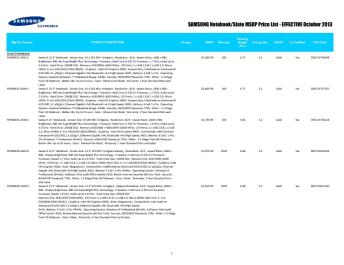 October 2013 Pricing - Samsung